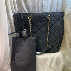 Babies alley- Black Quilted Diaper Bag-Dirty Duds storage pouch with Changing Pa